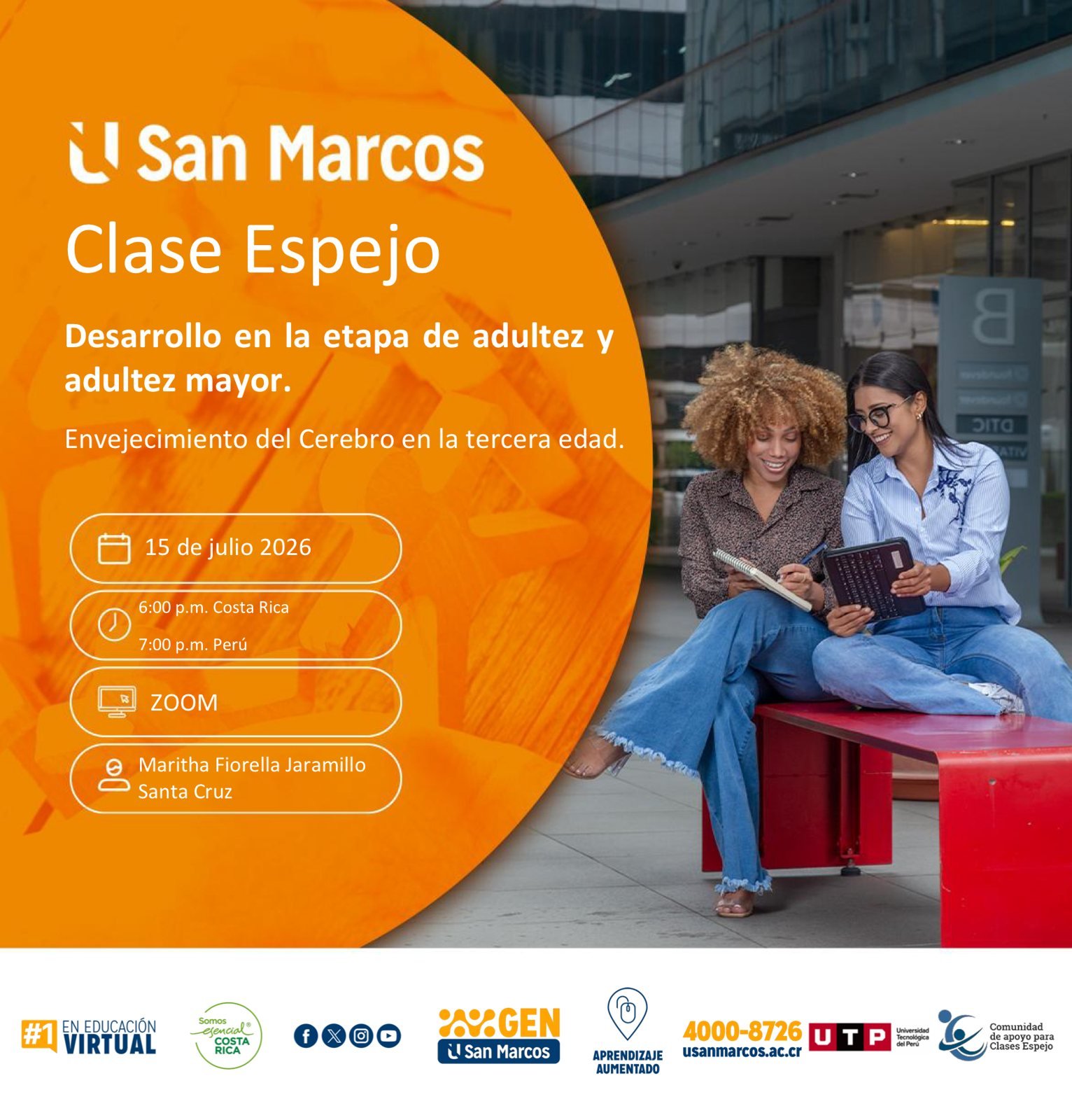 Afiche de la clase espejo dictada desde el Perú